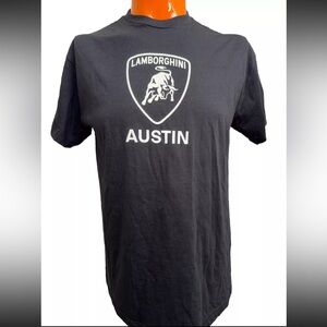 Lamborghini Austin TX Event MEN T-Shirt White Logo Size medium